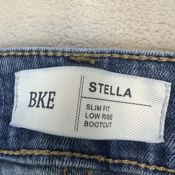 BKE Jeans Womens 26 Slim Fit Blue Denim Stella Bootcut Low Rise Y2K Preppy - Picture 7 of 12
